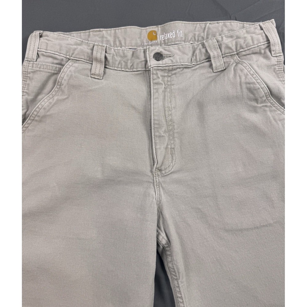 Carhartt Shorts Relaxed Fit Mens size 34 Work Tan/Beige Utility Ourdoor - Picture 2 of 10